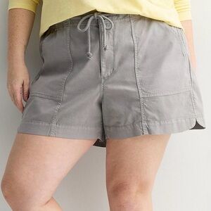 253. Sonoma Goods For Life Mid Rise Utility Shorts | Light Gray | Medium